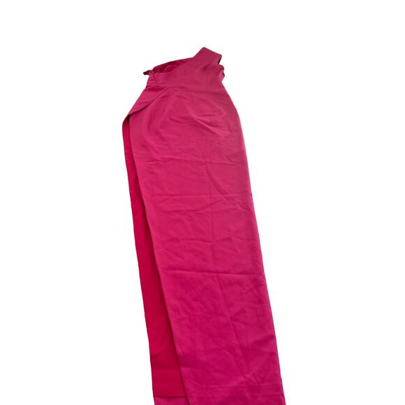 Abyss by Abby Womens One Shoulder Evening Midi Slit Dress Hot Pink Small - Picture 2 of 15